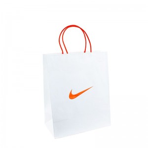 Papperspåse med logotyptryck papper matväska papperspåsar för förpackning godis anpassade kraft logotyp papperspåsar